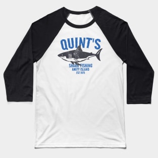 Quint's Shark Fishing, Amity Island Baseball T-Shirt